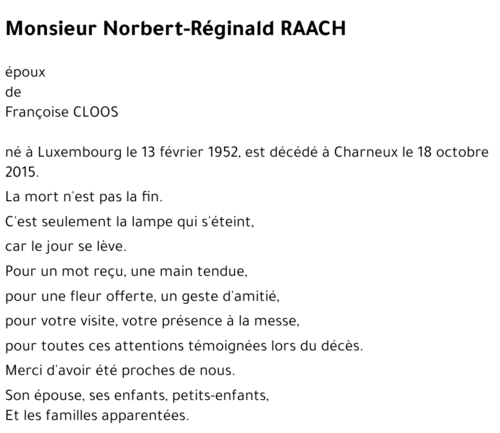 Norbert-Réginald RAACH