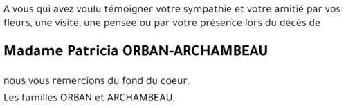 Patricia ARCHAMBEAU
