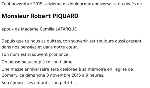 Robert PIQUARD 