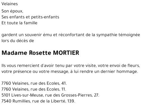 Rosette MORTIER