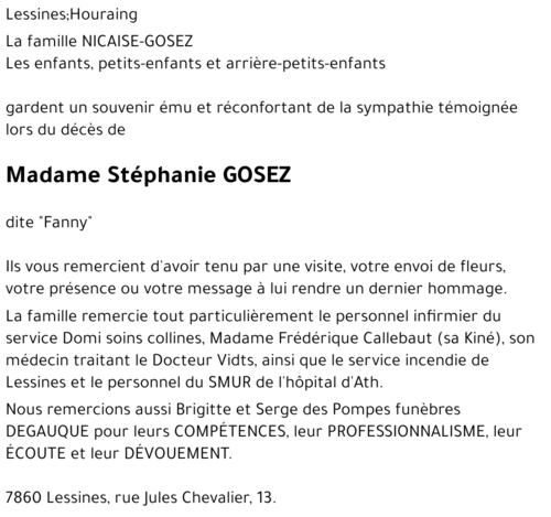 Stéphanie GOSEZ