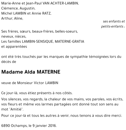 Alda MATERNE