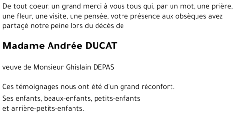 Andrée DUCAT