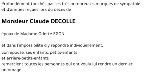 Claude DECOLLE