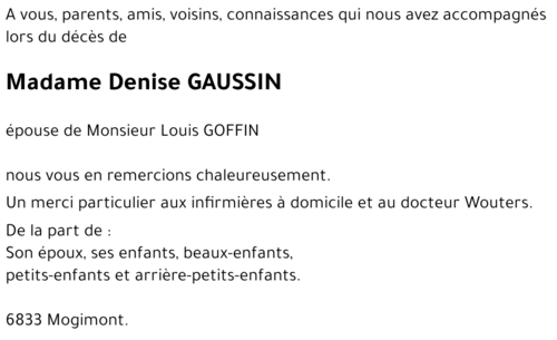Denise GAUSSIN