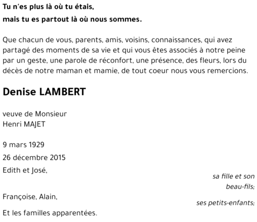 Denise LAMBERT