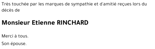 Etienne RINCHARD