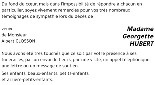 Georgette HUBERT