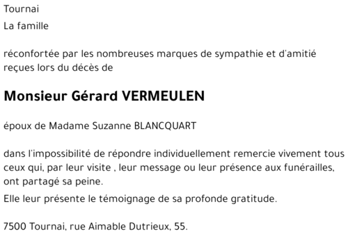 Gérard VERMEULEN