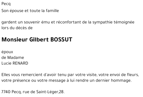 Gilbert BOSSUT