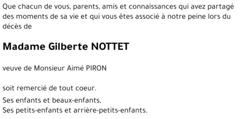 Gilberte NOTTET