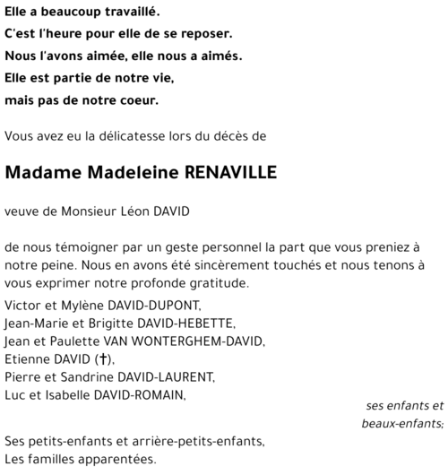 Madeleine RENAVILLE