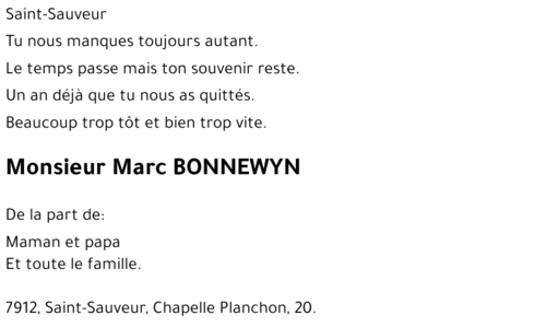 Marc BONNEWYN