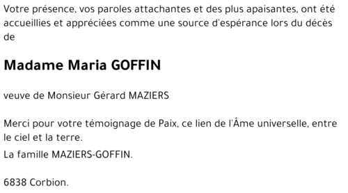 Maria GOFFIN