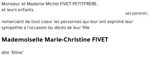 Marie-Christine FIVET