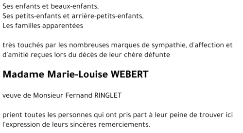 Marie-Louise WEBERT