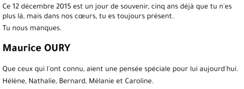 Maurice OURY