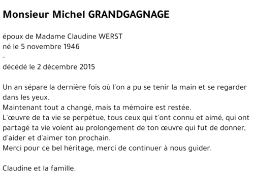 Michel GRANDGAGNAGE