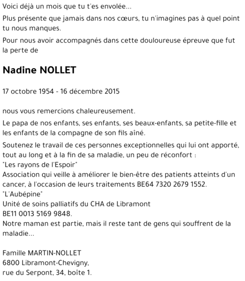 Nadine NOLLET