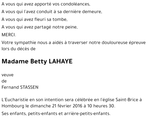 Betty LAHAYE