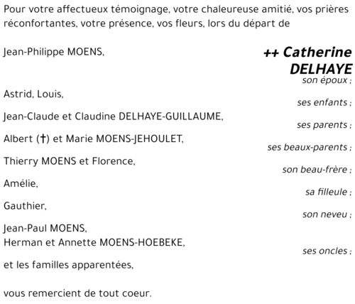 Catherine DELHAYE