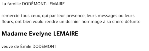 Evelyne LEMAIRE
