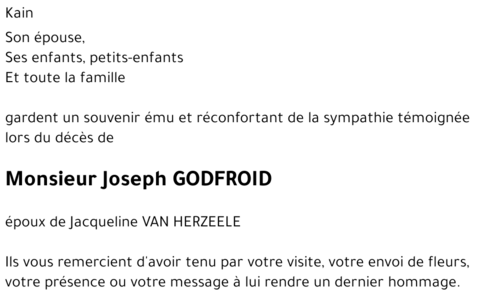 Joseph GODFROID