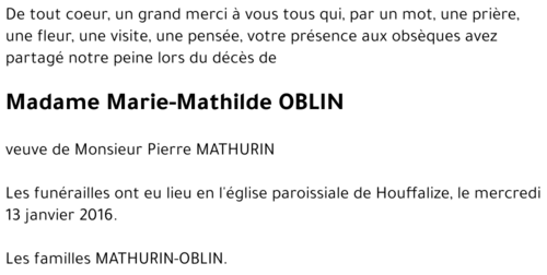 Marie-Mathilde OBLIN