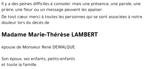 Marie-Thérèse LAMBERT