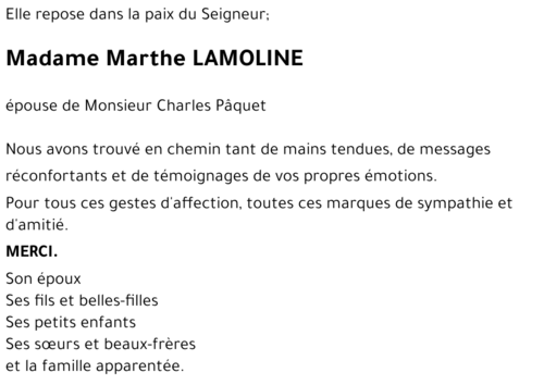 Marthe LAMOLINE