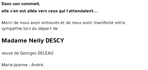 Nelly DESCY