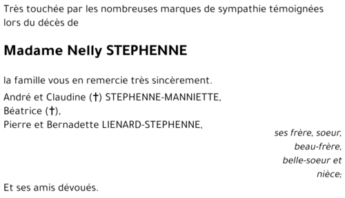 Nelly STEPHENNE