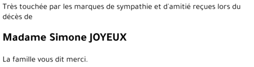 Simone JOYEUX