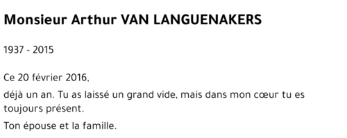 Arthur VAN LANGUENAKERS