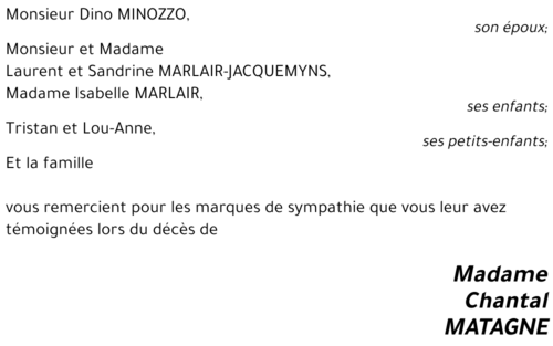Chantal MATAGNE