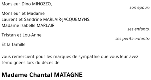 Chantal MATAGNE