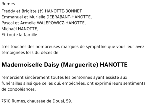 Daisy HANOTTE