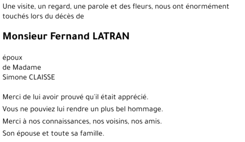 Fernand LATRAN 