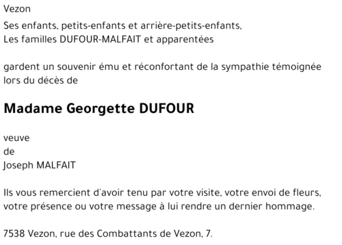 Georgette DUFOUR