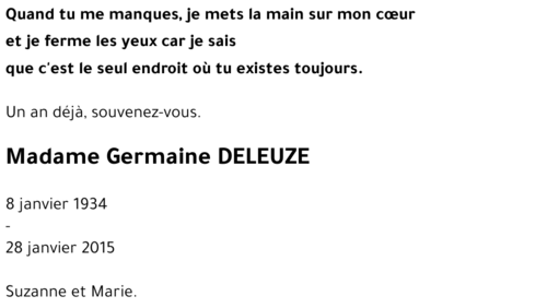 Germaine DELEUZE