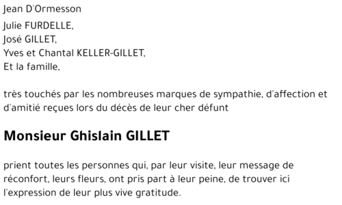 Ghislain GILLET