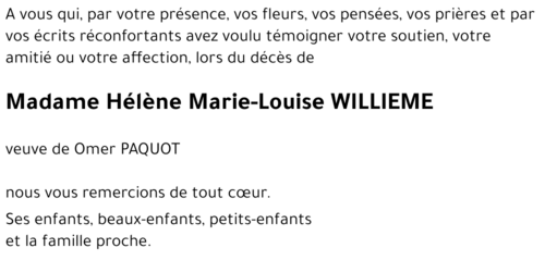 Hélène Marie-Louise WILLIEME