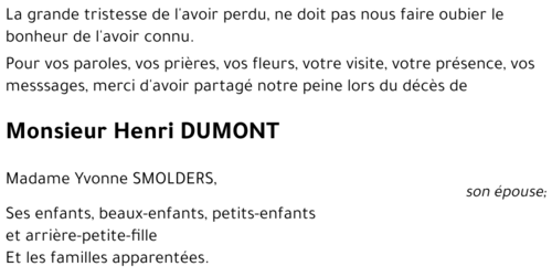 Henri DUMONT