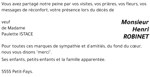 Henri ROBINET