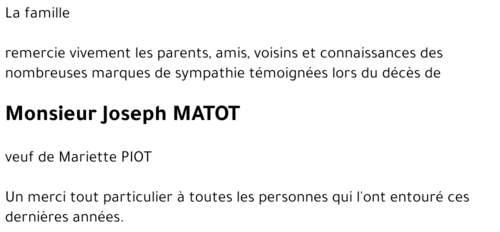 Joseph MATOT