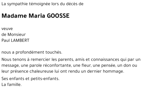 Maria GOOSSE