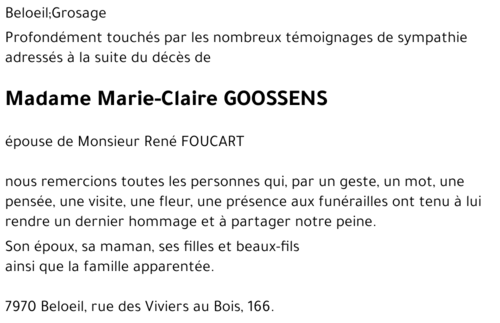 Marie-Claire GOOSSENS