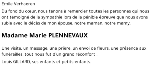 Marie PLENNEVAUX