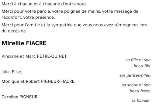 Mireille FIACRE