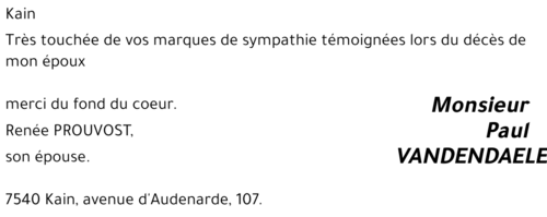 Paul VANDENDAELE